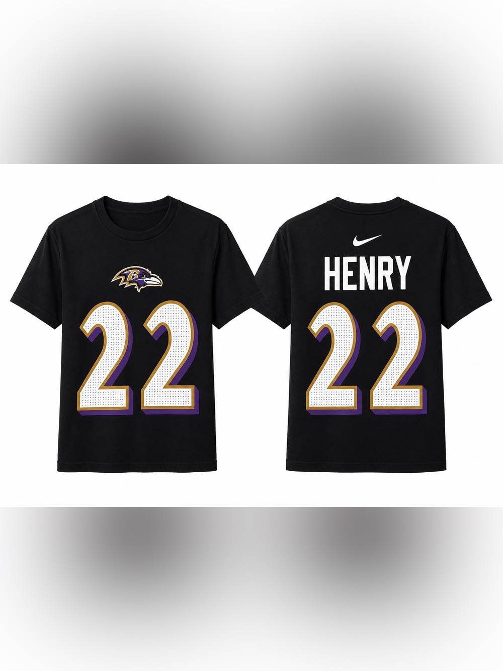 Nike Black Baltimore Ravens #22 Henry Graphic Tee